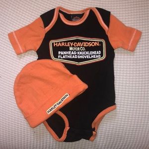 Official Harley Davidson baby onesie & hat